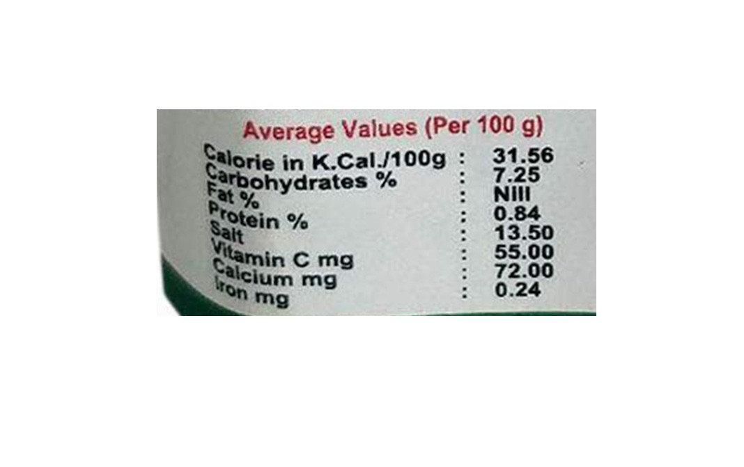 Harnarains Lime Pickle    Plastic Jar  399 grams